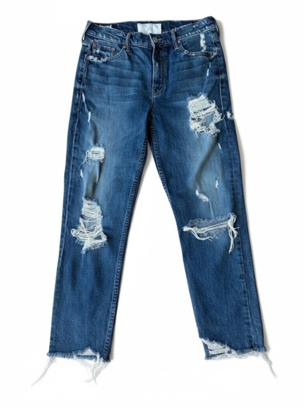 Mother Superior Sinner Distressed High Rise Jeans